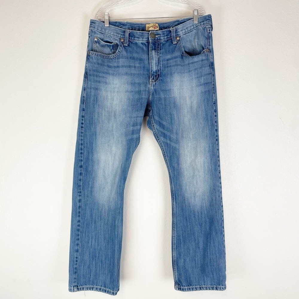 Wrangler 20X Jeans Mens 37x29 Denim Cowboy Western Boot‎ Cut Blue Medium Wash